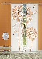 Flächenvorhang Schiebevorhang 3er Set Löwenzahn Allover Rot-Gelb inkl. Montagesatz Flächenvorhang Schiebevorhang 3er Set Löwenzahn Allover Rot-Gelb inkl. Montagesatz