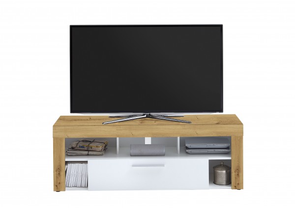 TV-Lowboard "Thor" Aristan Eiche weiß in 150x53x41,5cm TV-Board Fernsehtisch