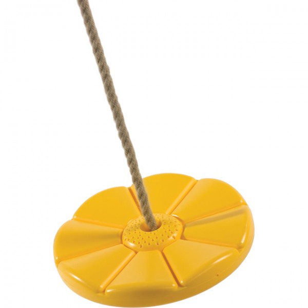 Tellerschaukel "Jarek" in gelb aus Kunststoff 28x28x4cm Schaukel