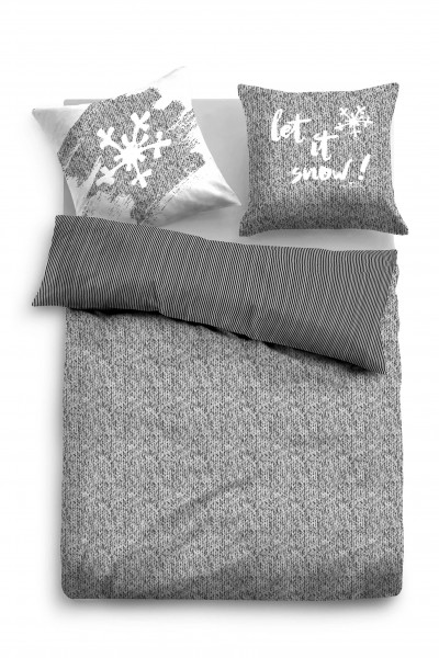 Tom Tailor Satin Bettwäsche "Seattle", grau
