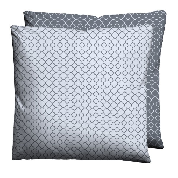 Biberna Mako Satin Kopfkissenbezug Mix &amp; Match blau