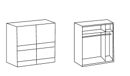 Schwebetürenschrank, Kleiderschrank, Schlafzimmer, “Estoi Crystal”, Beauty.Scouts, Alpinweiß, Glaselemente, Weiß