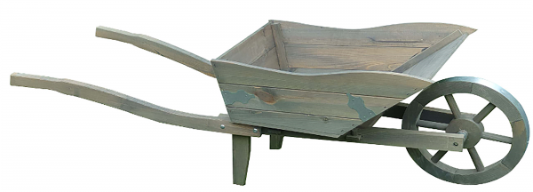 Pflanzkarre "Etele" Blumenkarre grau wetterfest 145x56x52cm Blumenkasten