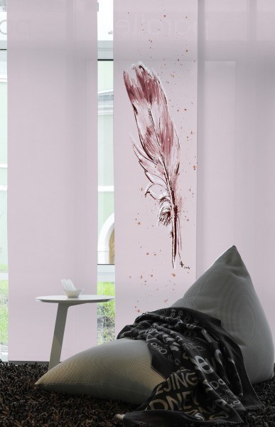 1-teiliger Flächen-Schiebevorhang Emotion Textiles Temperafeder altrosa 60 x 260 cm