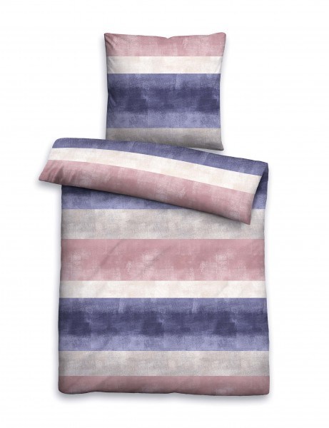 Beauty.Scouts Mako-Baumwoll-Satin Bettwäsche "New York", blau