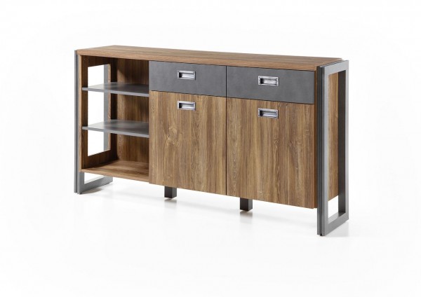 Sideboard, Kommode, Wohnzimmer, Esszimmer, Industrie “Java Livin I” Beauty.Scouts, Stirling oak, Schrank