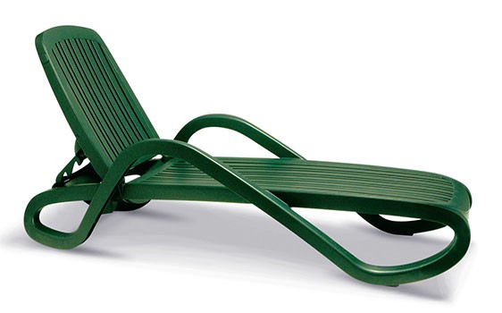 Stapelliege "Bewe" grün 71x195x30cm Gartenliege Relaxliege