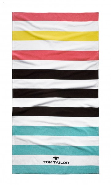 Tom Tailor Strandtuch "Chris", 85 x 160 cm, aqua, Saunatuch, Duschtuch, Badetuch, Badezimmer