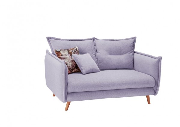 2-Sitzer "Manon" lila 162 x 97 x 110 cm (B/H/T) Sofa mit Wellenunterfederung und Armlehne
