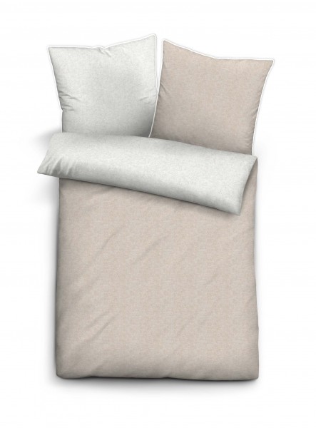 Beauty.Scouts Flanell-Melange Bettwäsche "Fabian", taupe