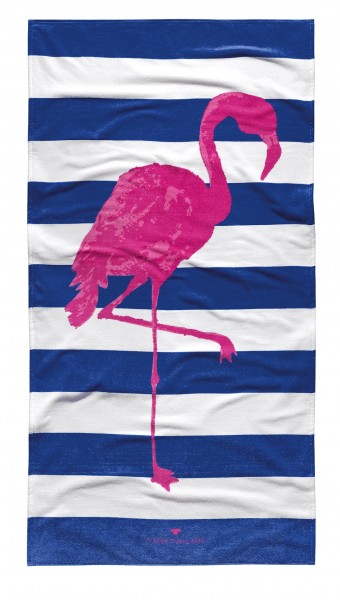 Tom Tailor Strandtuch "Flamingo Style", weiß, 85 x 160 cm, Duschtuch