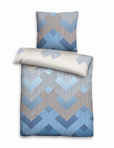 Beauty.Scouts Mako-Satin-Bettwäsche "Finn", azurblau
