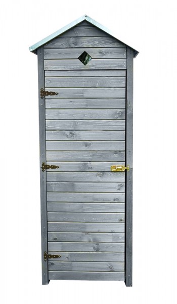 Gartenschrank "Ilex" Kiefernholz grau 78x50x194,50cm Geräteschrank Outdoorschrank