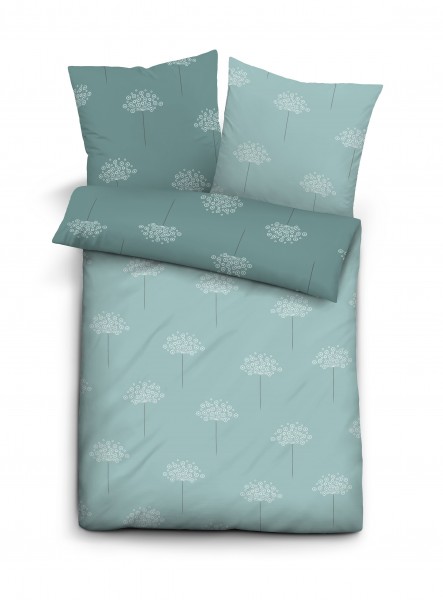 Beauty.Scouts Komfort Feinbiber-Bettwäsche "Mina", aqua, Baumwolle, Wendebettwäsche, Schlafzimmer