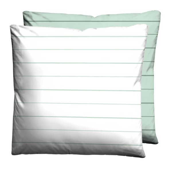 Biberna Mako Satin Kopfkissenbezug Mix &amp; Match mint