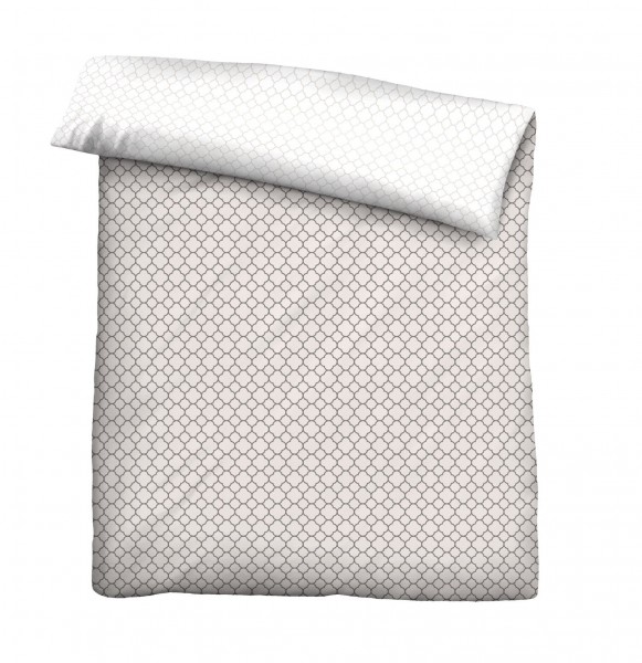 Biberna Mako Satin Bettdeckenbezug Mix &amp; Match taupe