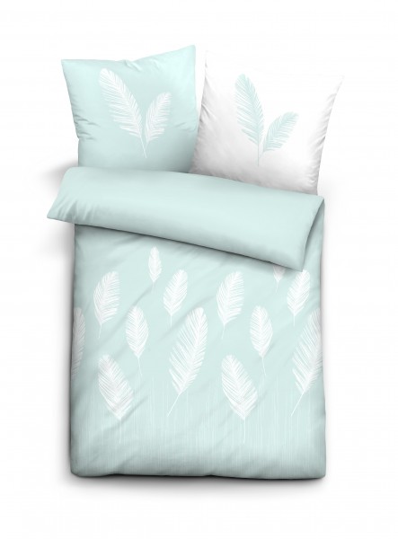 Beauty.Scouts Satin-Bettwäsche "Siggi", aqua, Bettwäsche, Schlafzimmer