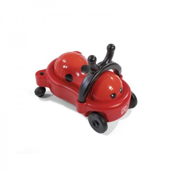 Kinderbuggy "Bug" in rot-schwarz aus Kunststoff 58x32x33cm Rutschauto