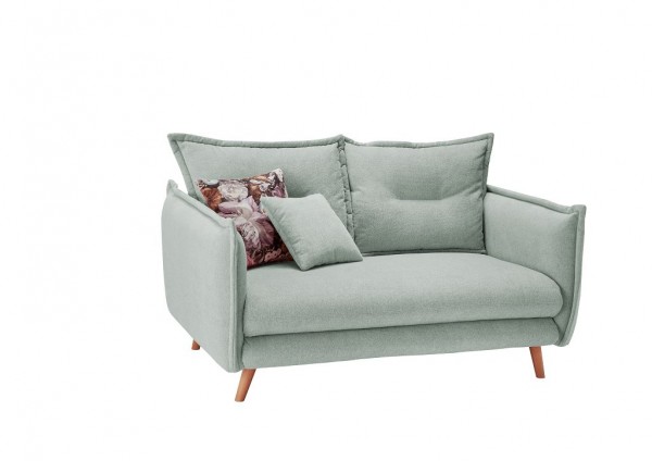 2-Sitzer "Manon" hellgrün 162 x 97 x 110 cm (B/H/T) Sofa mit Wellenunterfederung und Armlehne