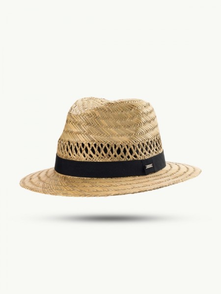 SCIPPIS Sommerhut „Country"– Strohhut  mit schwarzem Hutband, Natur