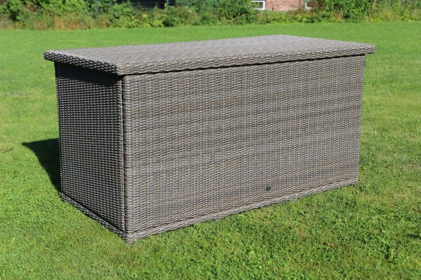 Kissenbox &quot;Sally&quot; Rattan vintage grau Kissenbox Polsterbox Polstertruhe