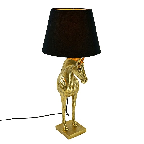 Tischleuchte Wendy – Elegantes Design in Gold, Polyresin, E27, 68,5 cm, 40 W, Indoor