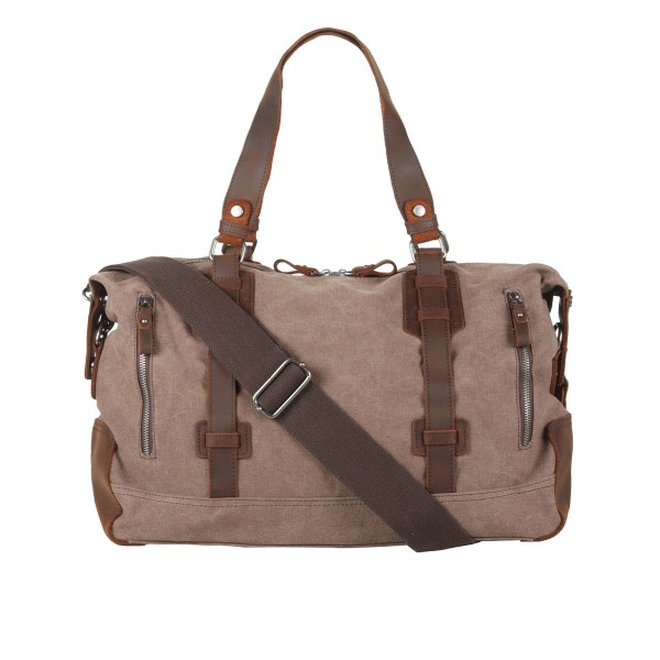 SCIPPIS Portland Bag – Geräumige Canvas,Weekender-Tasche mit edlen Ledergriffen