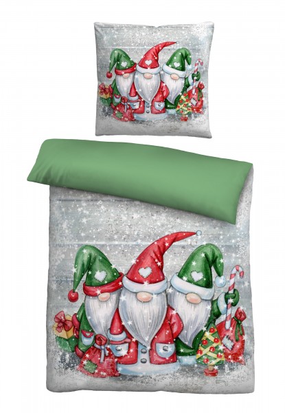 Biberna Feinbiber Bettwäsche Weihnachten Winter Baumwolle