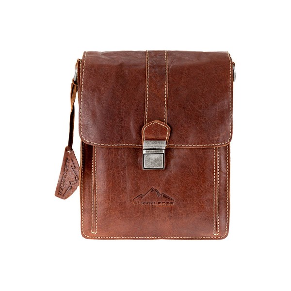 GALILEO Leder-Schultertasche – Premium Umhängetasche mit wasserabweisendem Innenfutter