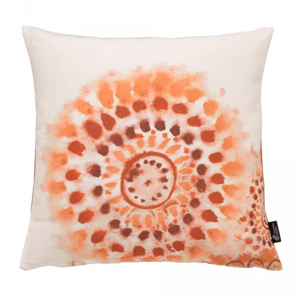 Emotion Textiles Kissenbezug Batikblume braun 50 X 50 cm