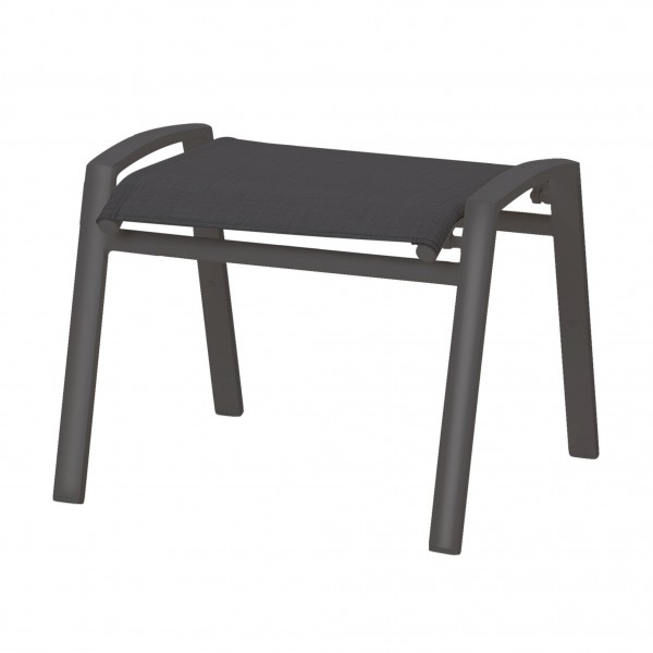 Outdoor Hocker „Paros“ Anthrazitluminium & Textilene wetterfest stapelbar & robust
