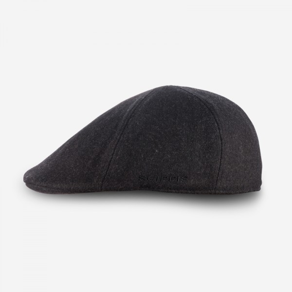 SCIPPIS „Dunmore Cap“ – Gefütterte Winter-Schiebermütze aus Baumwoll-Mix in Anthrazit