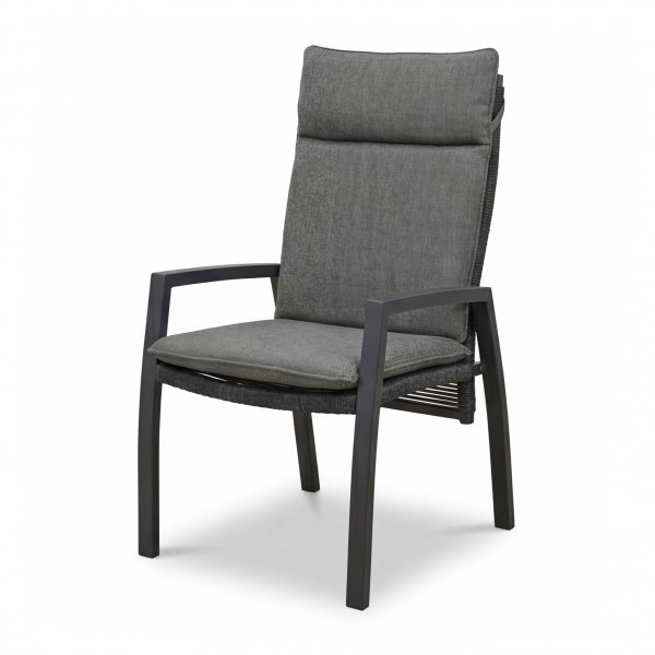 Gartenstuhl-Set „Palazzo“ 2er Anthrazit Aluminium Olefin klappbar