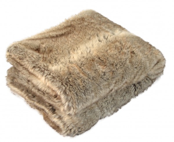 Wohndecke "Luna" braun Microfaser-Fleece Tagesdecke Kuscheledcke Zudecke