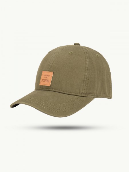 SCIPPIS „Baines Cap“ – Klassische Canvas-Cap in Olive aus 100 % Baumwolle