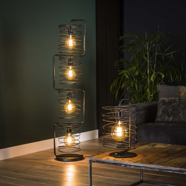 Zijlstra   8330 76  Tischlampe 1x Ø25 Curl cylinder, Charcoal, 29x25x41cm, Industrial Style