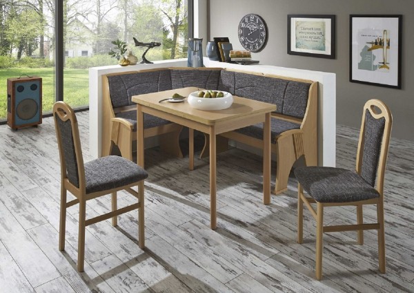 Eckbankgruppe "Talia", Buche Natur Dekor, 4-teilig