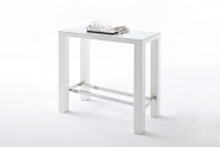 Barmöbel Set "Como" 5-tlg. Bistrotisch u. 4 Stühle, Hochglanz weiß, rot, bodeaux, 120x107x60 cm Barmöbel Set "Como" 5-tlg. Bistrotisch u. 4 Stühle, Hochglanz weiß, rot, bodeaux, 120x107x60 cm