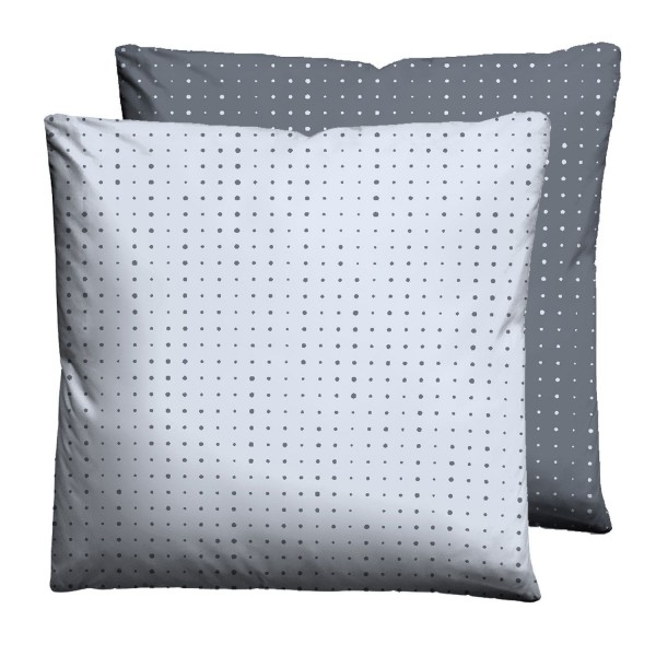 Biberna Mako Satin Kopfkissenbezug Mix &amp; Match blau