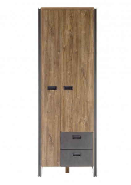 Garderobenschrank "Java Living" Schrank Stirling Oak Nachbildung, 70x202x44 cm Flurschrank