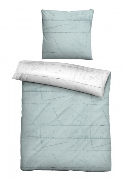 Biberna Baumwoll Satin Bettwäsche ciel
