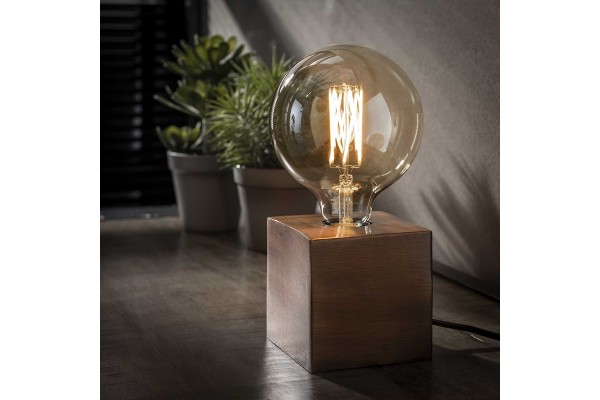 Tischlampe "Aluna" Kupfer antik finish aus Metall Glühlampe LED-Lampe