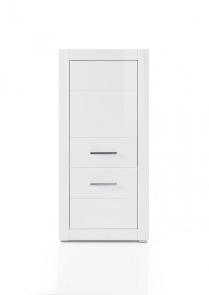 Highboard, Schrank,Wohnzimmer, modern, Sensitive Single, Beauty.Scouts, Hochglanz weiß, Schrank, Anrichte, Schrank,