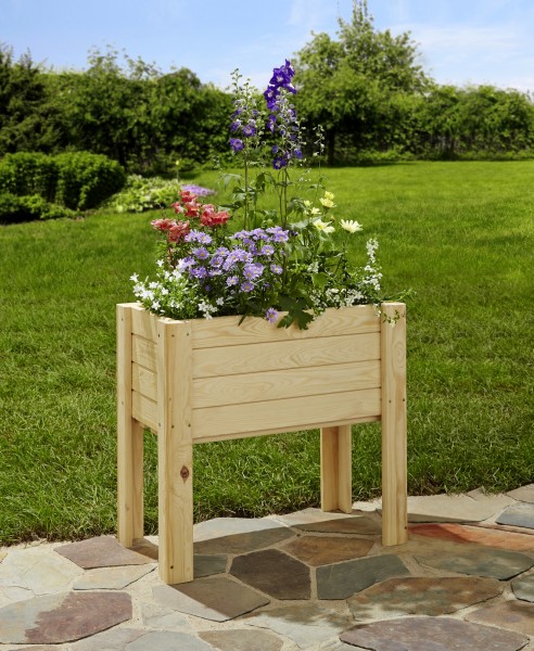 Balkonpflanzkasten "Maria II" naturbelassen 60x30x60cm Kieferholz Pflanzkasten