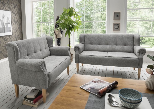 Sofa "Julie" grau 138/170 x 99 x 73 cm (B/H/T) 2-Sitzer oder 3-Sitzer mit Federkernpolsterung