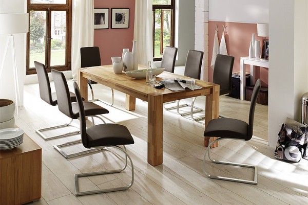 Esstisch "Asmara" Tisch Wildeiche geölt 140x77x80cm Esszimmer Küchentisch Esszimmertisch