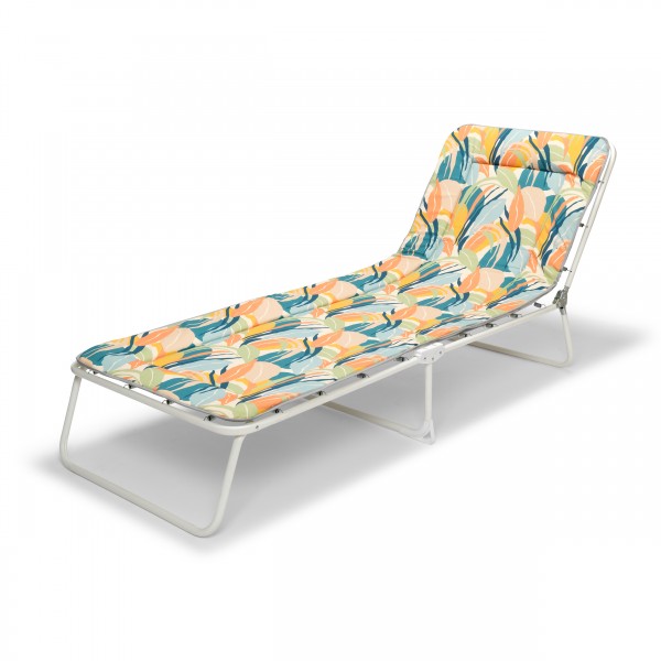 Outdoor Gartenliege „Chiemsee“ tropisch Sonnenliege