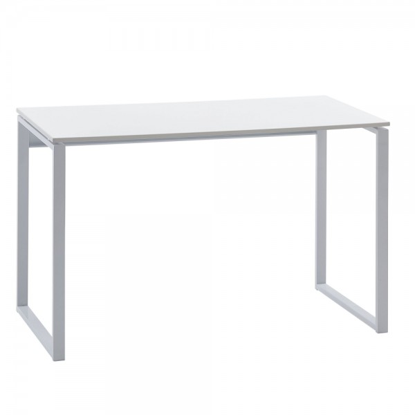 Schreibtisch "Erdin" weiß 120x60x75cm PC Tisch mit Regal Arbeitstisch Office