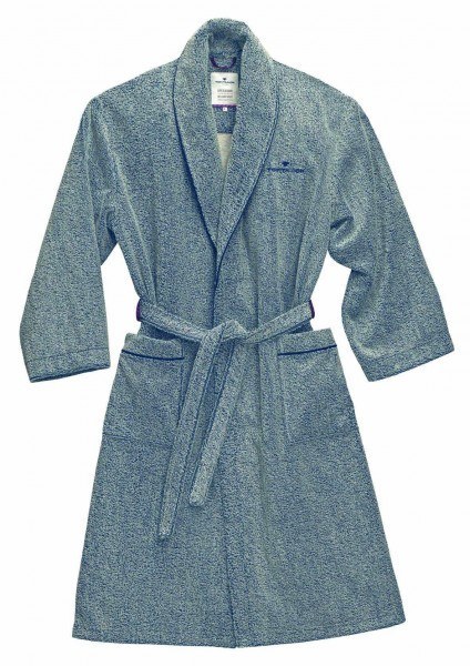 Tom Tailor Bademantel Vitality Star in ecru blau