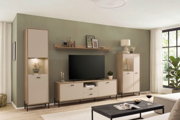 Wohnzimmer-Set "Fredericia V" 349(329)/ 206/ 35-40 cm Wohnzimmerschrank